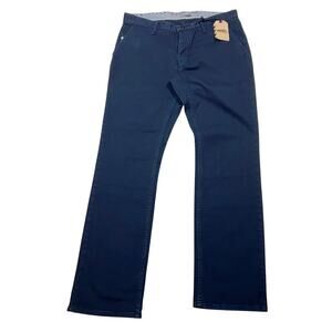 Vans Off the Wall Chino Pants 32x30 Navy Blue Modern Fit Mid Rise New